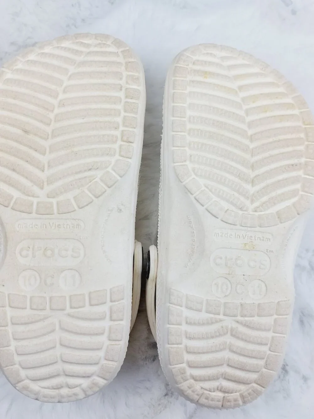 Crocs Girl's White Classic Adjustable Breathe Slip-On Casual Clogs Size 11